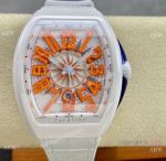 Swiss Super clone Franck Muller Ceramic-Orange Arabic 45 mm Watch new Vanguard_th.jpg